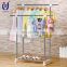 Youlite Cmetal Stand Double Pole Stainless Steel Clothes Drying Laundry Garment Hanger Clothesline Racks