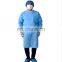 Hospital disposable medical surgical isolation gown sms pp pe non woven uniformes de enfermera para hospital