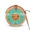 New Design Hand Printing Rattan Bag Style Bohemian Bali Handbag Beach Bag Wholesale