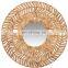 New Arrival Rustic Water Hyacinth Mirror D66cm Boho Straw wall Vintage Decoration High Quality Vietnam Supplier