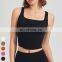 High Quality Quick Dry Waist Up Sport Top Gym Fitness Integrated Bra Women Backless Yoga Tank Top Shockproof Sports Bra