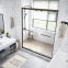 Modern bathroom simple shower glass cabin bath portable steam handle glass door pull hand sliding shower rooms