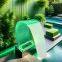 8mm Acrylic RGB LED Waterfall Light Colorful Swimming Pool Landscape Equipment Garden Ornaments