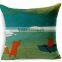 Fox printed High quality canvas pillow covers wholesale