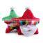 Star Shaped Christmas Plush Pet Toys with Squeaker Inside /Soft Pet Toys of Christmas Theme