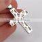 Large Hip Hop 925 Sterling Silver Handmade Cross Pendant Jewelry Wholesale