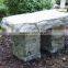 Garden Bench Cast Stone Granite Rock Bench 3 Piece Patio Furniture Concrete Bench Hand Sculpted Rustice Garden Decor