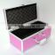 AN103 ANPHY Red /Pink Jewelry Display Case Storage Box Aluminum Suitcase Clear Cover customize ok 1kg 33*16*14cm Makeup Storage
