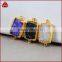 Fashion jewelry small rectangle druzy connector all color natural crystal drusy stone pendant