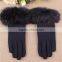 lady fashion fur cuff glove