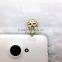 Wholesale 3.5mm Punk Style Color Skull Head Skeleton Dust Cap Charm Plug Earphone Jack Dustproof Cover for IPhones Phones