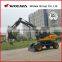 Supply 4*4WD mini Hydraulic excavator on wheels with quick change attchment