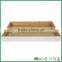 Bamboo serving tray with white surface