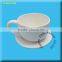 unpainted ceramic bisque cup & saucer