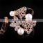 Women accessories jewelry pearl zinc alloy rhinestone butterfly shaped animal scarf clip brooch