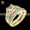 Wholesale factory 2016 trendy new Zircon diamond gold rings designs for women                        
                                                Quality Choice