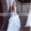 Hot China Supplier Spaghetti Lace and Chiffon Beach Wedding Dresses