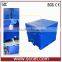 600Liter Blue Rotational Molded fish container, PE Plastic Fish Cooler Container