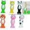 Children stretch out and draw back toothbrush, animal kids toothbrush, bounce up toothbrush