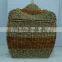 Seagrass storage basket with steel frame