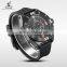 WEIDE unique mens quartz stainless steel watch water resistant outdoor army sport watch with silicone strap wrist watch