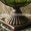 Metal Base Plate Glass Flower Vase