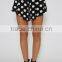 Black and white spots women short pants