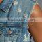 2015 hot sale stylish lady denim vest (JX2512)