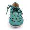 Newest Summer Fashion Shoes for Women/Blue Hollow-out Cow Leather Footwear/Girl Flat Comfortable Lace-up Casual Shoes