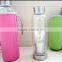 550ml unbreakable glass water bottle/ fruit infuser bottle/fancy water glass bottle