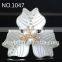 Hair accessories diy alloy shell bow imitation flower Bridal headdress Crown Accessories 1046