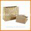 Recycled custom made white kraft paper bags with paper handles
