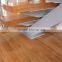 straight glass stairs/carbon steel glass staircase/ steel hand rails stairs
