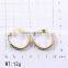 2016 Fashion Imitation Jewelry Design for Women Party Girl Simple Ladies Latest 18K Gold Plated Stainless Steel diamonds Earring