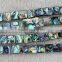 natural shell paua beads 8mm square A grade