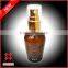 Gorgeous gold metal finish amber perfume atomizers PET bottles