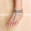 Barefoot sandals flower anklets with toe ring anklet