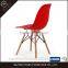 High Quality Armless Modern Design Wooden Leg Plastic Chair