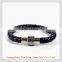 New Style Leather Rope Braided Handmade Bracelet for Men with Magnetic Clasp