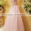 Real Picture Pink Elegant Off The Shoulder Long Evening Dress Lace Applique Beaded Bow Sash Sexy A-Line Robes De Soiree ML181