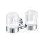 Modern Brass Double Tumbler holder Toothbrush older Cup Holde Bathroom