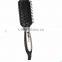 Black Auto Electric Hair Curling Brush With Hair Straightener Function