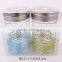 2pcs glass spice jar set with metal lid in a pvc box