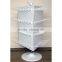 60 Hooks White Magnetic Counter Free Standing Pegboard Display Stand
