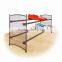 2 tiers metal shoes rack wih mesh frame