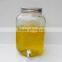 8L ice cold embossed storage glass jar with tap