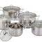 Stainless steel 18/10 cookware set