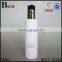 Cosmetic Screen Printing Flat Shoulder Beard Oil Pomade Shampoo Detergent Lotion White Aluminum Pump 200ml Plastic Bottle