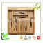 Quality-assured bamboo flatware organizer