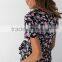 long t-shirt dress v-neck Tie Waist 3 Tiered Ruffle Maxi Dress latest casual dress designs